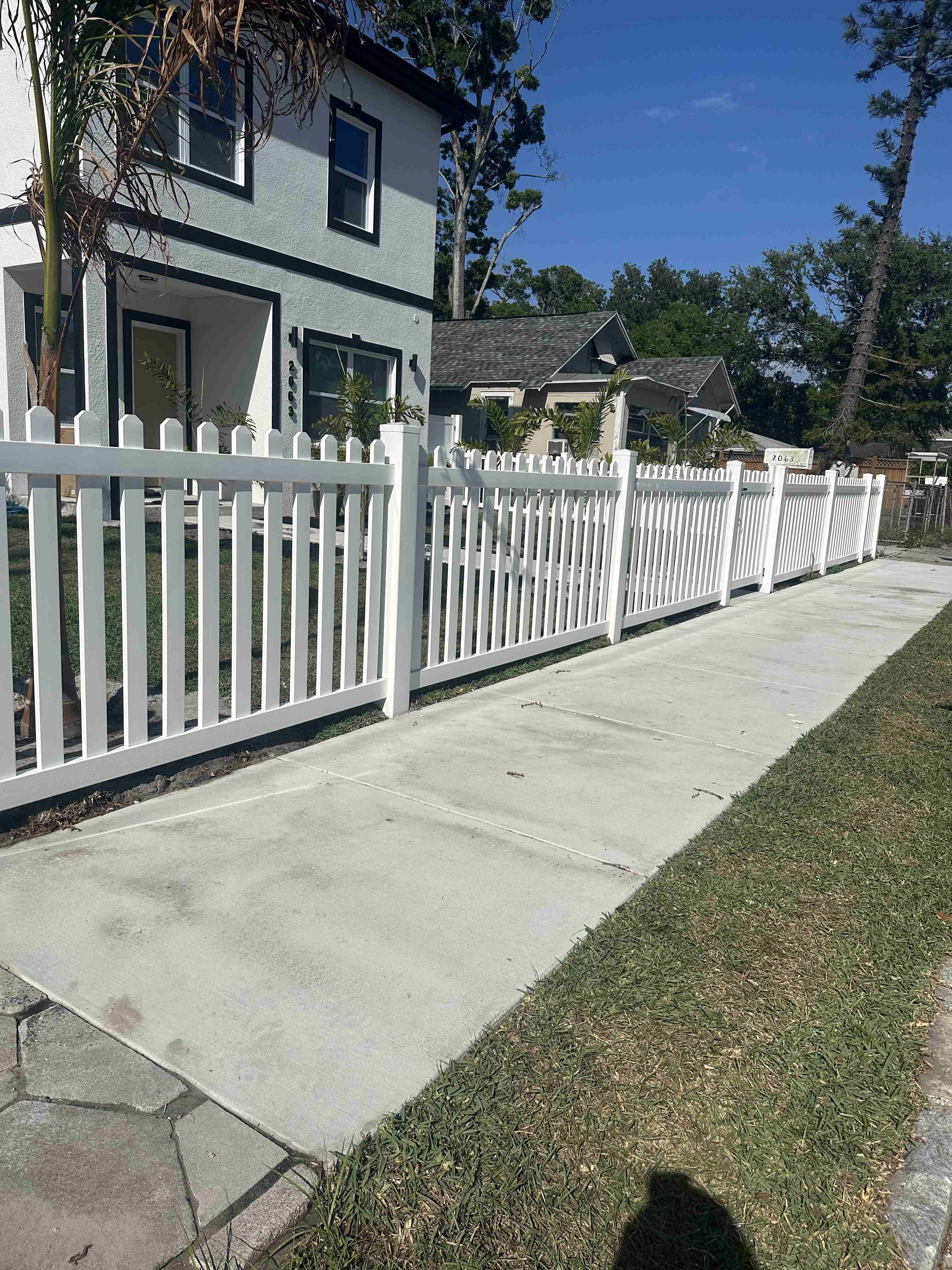 PVC fence installation