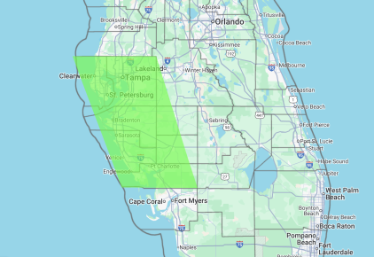 Fast Fence service area map