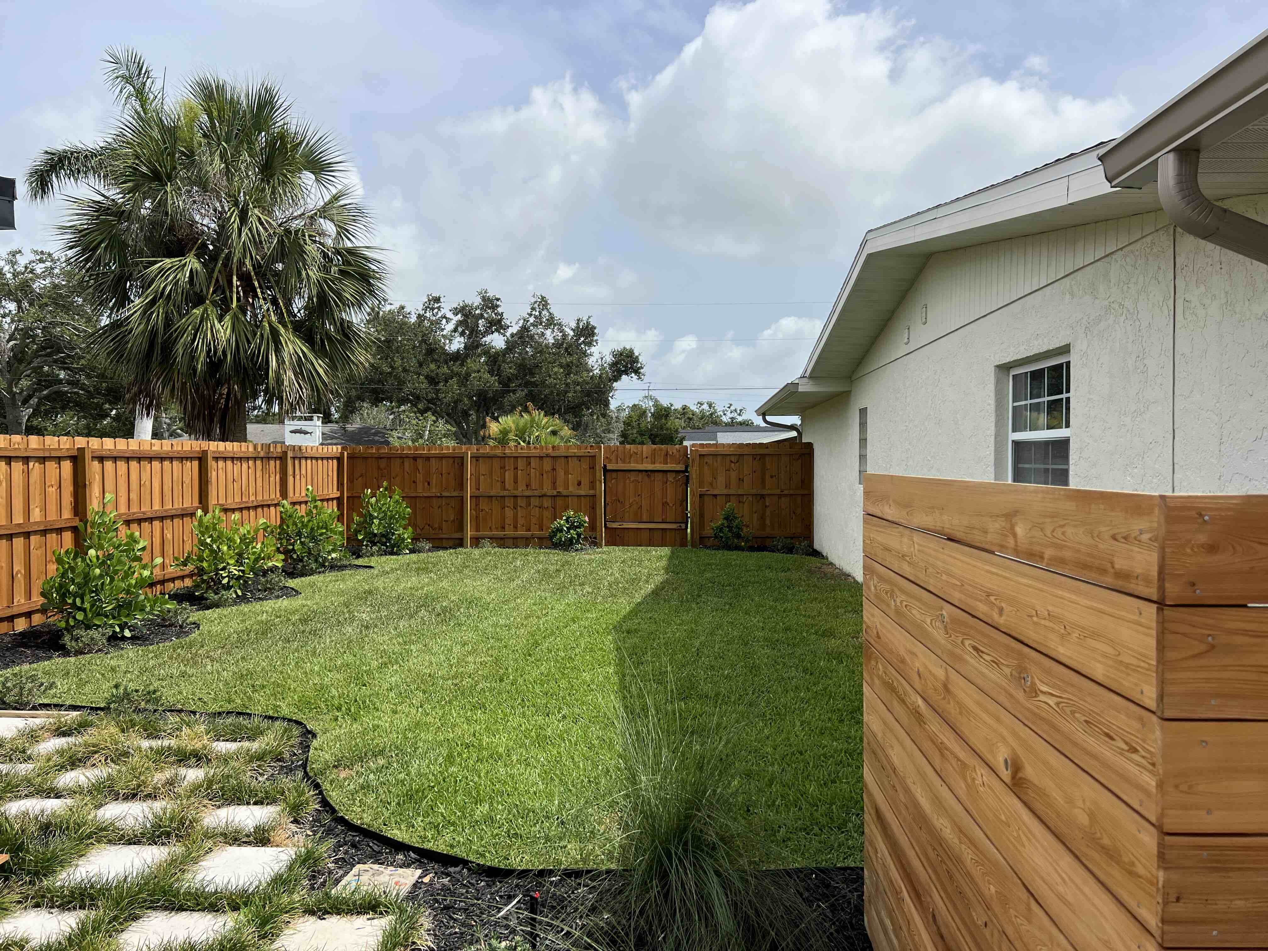 Wood fence installation